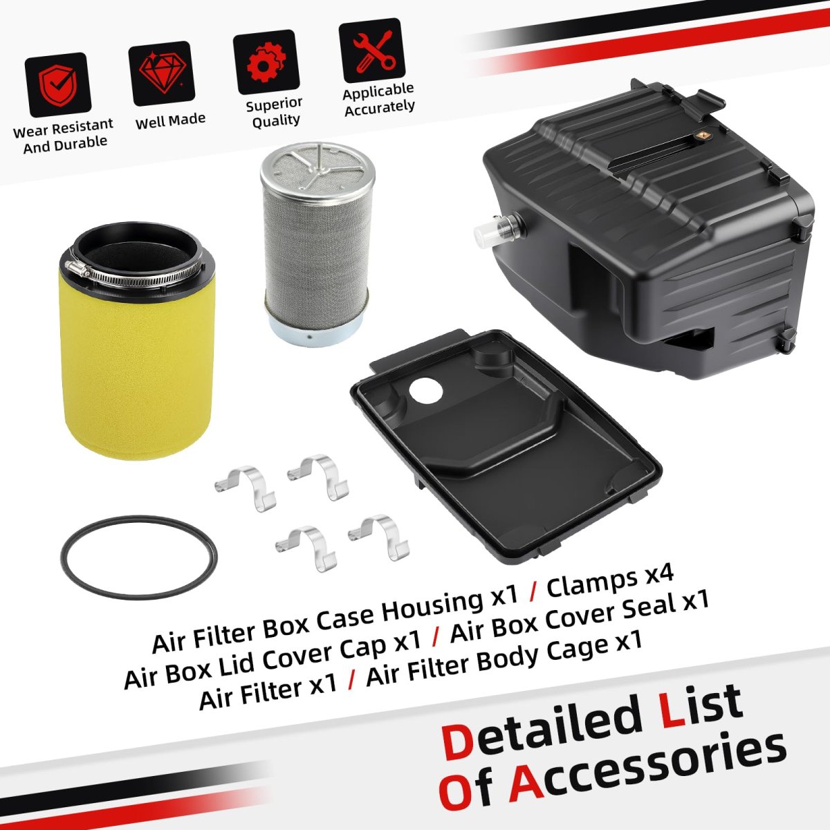 Air Filter Guide Box Cover Assembly For Honda 2006-2014 Trx450r Er 17210-hp1-600