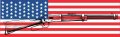 Stickertalk Rifle Usa Flag Vinyl Sticker 10 Inches By 3 