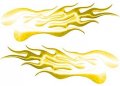 Weston Ink Reflective Extreme Flame Decals In Yellow 