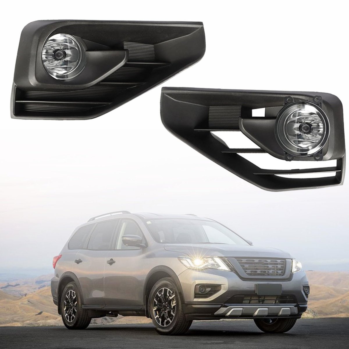 2-pack Fog Lights Assembly With Bulbs Switch Wiring Kit Replacement For 2017-2019 Pathfinder