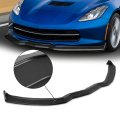 Auto Dynasty 5pcs Low Profile Car Front Bumper Lip With Side Canards Compatible Chevrolet Corvette 14-19 Matte Black