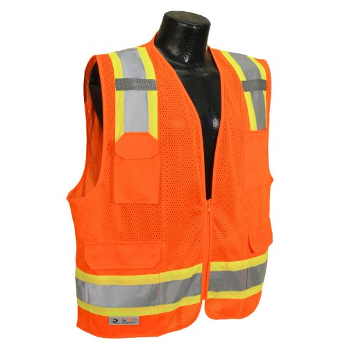 Radians Sv6-2zom-l Two Tone Class 2 Surveyor Polyester Mesh Vests With Contrasting Trim