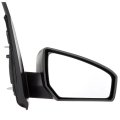 Black Right Side Mirror Fit For 2007-2012 Nissan Sentra Smooth Glass Non-folding Non-heated