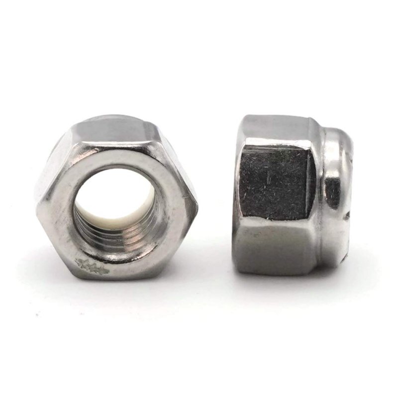Nylon Insert Hex Lock Nuts 304 Stainless Steel 12-24 Qty 100