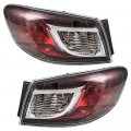 Brock Replacement Driver And Passenger Taillights Tail Lamps With Bulb Type Lenses For 10-13 Mazda3 Sedan Bbm451160f Bbm451150f 