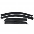 Ikon Motorsports Window Visor For 2014-2023 Mitsubishi Mirage Hatchback Slim Style Acrylic Black Sun Rain Wind Guards Cover 