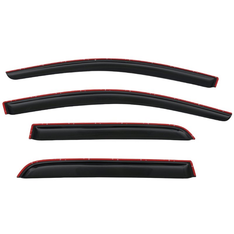 Window Visors For 2014 2023 Mitsubishi Mirage Hatchback Slim Style Smoke Tinted Acrylic Rain Guards 4 Piece Set Tape On