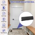 Uxcell 2pcs Door Brush Bottom Sweep H-shape Aluminum Alloy Base With 0 4-inch Pp For Home Industrial 35-inch L Black