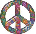 Weston Ink Reflective Peace Symbol Decal With Psychedelic Art 