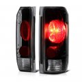Black Smoke Euro Style Tail Light Lamp Assembly For 1987-1996 Ford Bronco F150 F250 F350 Pickup Truck Driver Passenger Side 