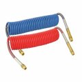 Tectran 1621540bh Industry Grade Aircoil With Brass Handle Blue 15 Length 40 Pigtail Tractor End 12 Trailer 