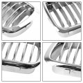 Topteng 2pcs Chrome Front Kidney Grill Grille Fit For Bmw 7 Series E38 1994-2001 51138125811 51138125812 51138231595