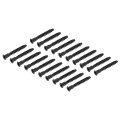 20pcs M5x40mm Hex Socket Countersunk Head Self Tapping Connecting Screws Carbon Steel Furniture Confirmat Screw Black