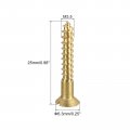 Uxcell Wood Screws M3 5 X 25mm Slotted Flat Head Brass Self-tapping Screw 50 Pcs
