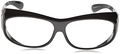 3114 Safety Glasses With Large Shiny Pearl Gray Frame Clear Lenses Lightweight Rectangular Design For Unisex Adults One Size 