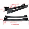 Hecasa Side Skirts Compatible With 2012-2021 Subaru Brz Scion Fr-s Toyota 86 Coupe 2-door Abs Black Extension Rocker Panels