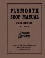 Bishko Automotive Literature 1941 Plymouth P11 P12 Shop Service Repair Manual Engine Electrical Drivetrain 