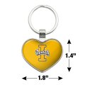 University Of Idaho Primary Logo Keychain Heart Love Metal Key Chain Ring