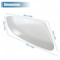 X Autohaux Mirror Corner Triangle Fender Cover Rearview Trim Panel Right Side For Honda Civic 2016-2021 76201-tba-a11 White