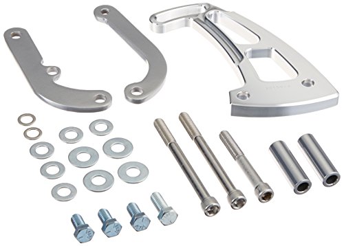 March Performance 20160 Clear Powdercoat Aluminum Front Mount Ultra Power Steering Brackets 