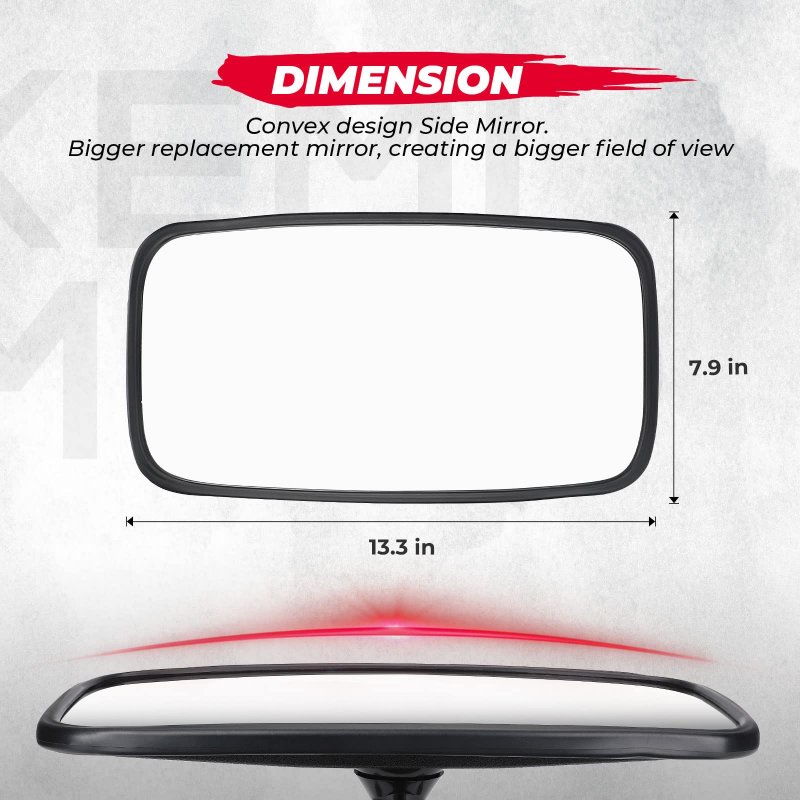 Tractor Mirror For Loader Excavator Farm 7 9 In X 13 Convex Replacement Side John Deere Case Ih Agco New Holland
