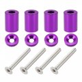 X Autohaux Car Front Hood Vent Spacer Riser Aluminum Alloy Engine Kit Replacement For 6mm Motor Purple