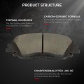 D2076 Front Disc Brake Pad Set With Hardware For Toyota Rav4 Camry Avalon Venza Corolla Cross And Lexus Es250 Es300h Es350