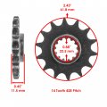 Caltric Front Drive Chain Sprocket Compatible With Suzuki Dr-z125 2003-2009 Dr-z125l 2012-2019 2021-2022 27511-44a20 Teeth 14