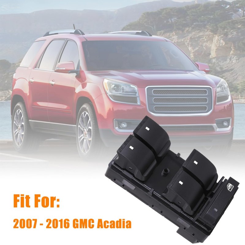 Tinjo Power Window Control Switch Fit For 2007-2016 Gmc Acadia Replace 20945224 901990 Front Left Driver Side Master Button