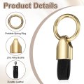 Car Key Chain Clip Zinc Alloy Leatherchain Fob Holder Keychain Key Rings Detachable Decoratives For Women Men Gold Black