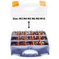 All-carb 900 Pcs Rivet Nuts Kit Metric Zinc Steel Stainless Aluminum Threadednut Insertert Rivet Nuts Assortment Including M3