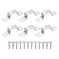 6pcs U Shape Square Tube Clamp 30x20mm Shaped Bracket 304 Stainless Steel Strap With Phillips Head Self Drilling Screws For 