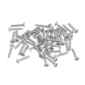 M1-0 25 X 5mm 100pcs Flat Round Head Screws 304 Stainless Steel Phillips Drive Machine Hardware Fastener For Furniture 