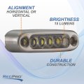 Recpro Step Down Surface Mount Accent Light Led Horizontal Rv Lighting Marine Clam Packaging Blue