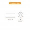 Uxcell 10pcs M5x8x12mm Coupling Nuts Galvanized Carbon Steel Hex Threaded Rod Coupler For Furniture Electronic Industrial