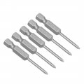 Uxcell 5 Pcs 2 5mm Ph0 Magnetic Phillips Screwdriver Bits 1 4 Inch Hex Shank 2-inch Length S2 Power Tool