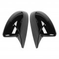 Rearview Mirror Cover Side Door Pair Cap Add On Housing Shell Horn Style Fit For Sentra Sylphy 2020-2021 Black