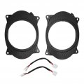 Evgatsauto Speaker Adapter Rear Decks Spacer Rings 2pcs 6 5inch Black Door Speaker With 2 Wire Harness Replacement For Corolla 