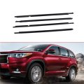 4pcs Black Weatherstrip Window Molding Trim Seal Belt Replacement For Toyota Highlander 2008-2010