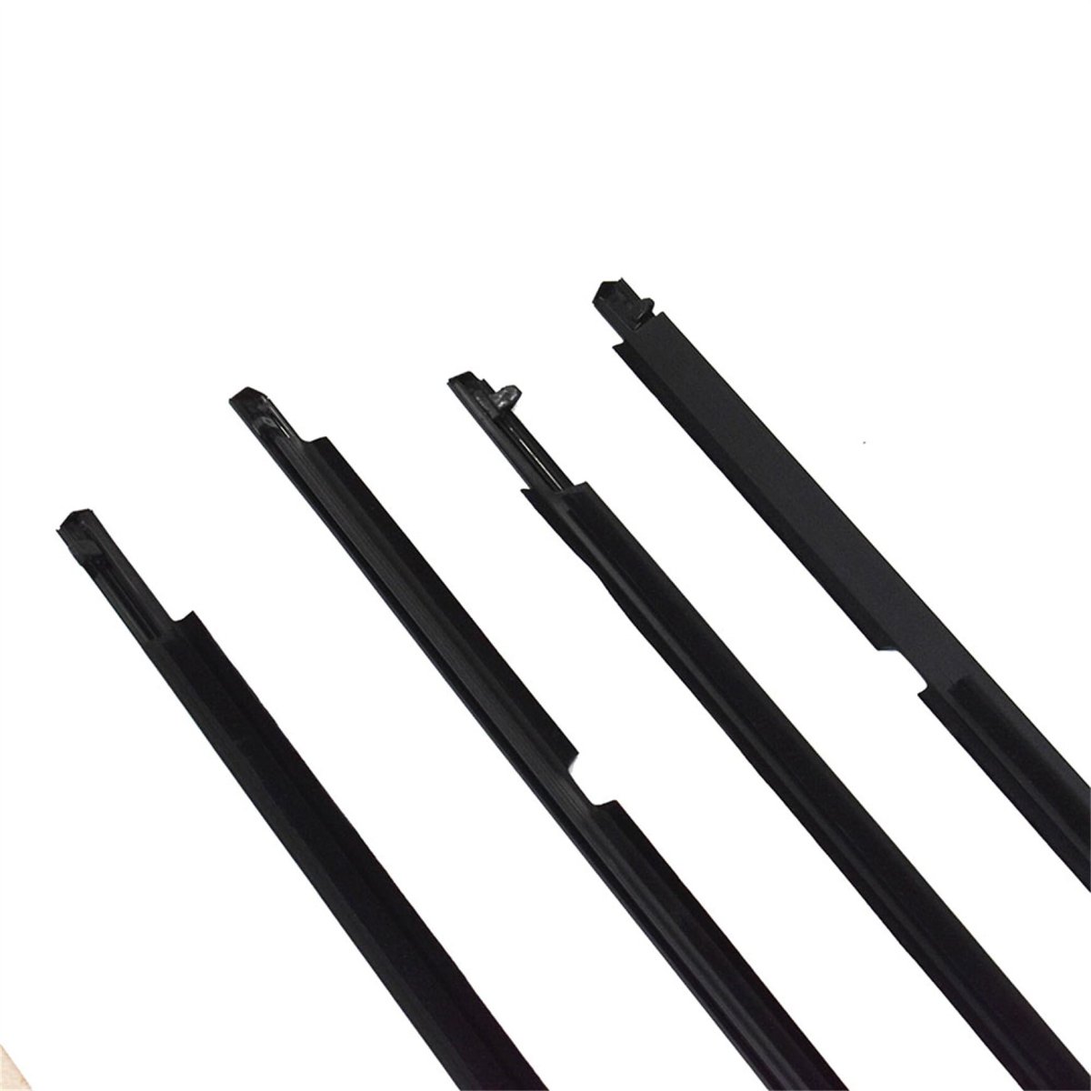 4pcs Black Weatherstrip Window Molding Trim Seal Belt Replacement For Toyota Highlander 2008-2010