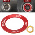 Secosautoparts 1x Red Engine Start Stop Button Knob Trim Sticker Compatible With Dodge Challenger 2015-2021