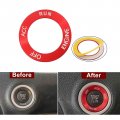 Secosautoparts 1x Red Engine Start Stop Button Knob Trim Sticker Compatible With Dodge Challenger 2015-2021
