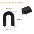 Uxcell 300pcs Horseshoe Shim Tile Spacers 6mm 1 4 Inch U Shape Plastic Wall Floor For Leveling Black