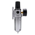 Air Filter Regulator Sfc300 3 8 Compressed Lubricator Combo Compressor Water Oil Trap Separator Silver 