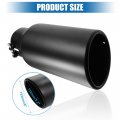 Uxcell Universal Car Exhaust Tip Pipe 4inch Inlet 6inch Outlet 15inch Length Tail Muffler Stainless Steel Black