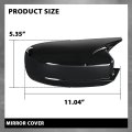Side Mirror Covers Shell Cap Left And Right For Dodge Charger Srt 2015-2023 Horn Style Black