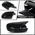 Side Mirror Covers Shell Cap Left And Right For Dodge Charger Srt 2015-2023 Horn Style Black