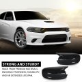 Side Mirror Covers Shell Cap Left And Right For Dodge Charger Srt 2015-2023 Horn Style Black