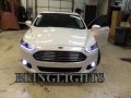 White Led Halo Fog Lamps Driving Light Kit Harness Switch For 2013 2014 2015 2016 Ford Fusion