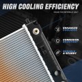Auto Dynasty Dpi 2715 Aluminum Core Radiator Replacement With Toc For Cadillac Xlr 2004 2005 2006 2007 2008 2009 1-row 1-5 16